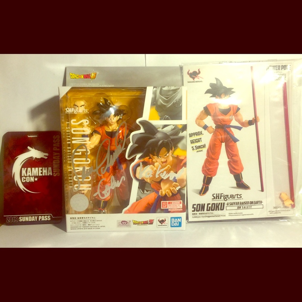 Goku figure signed my Goku voice actor